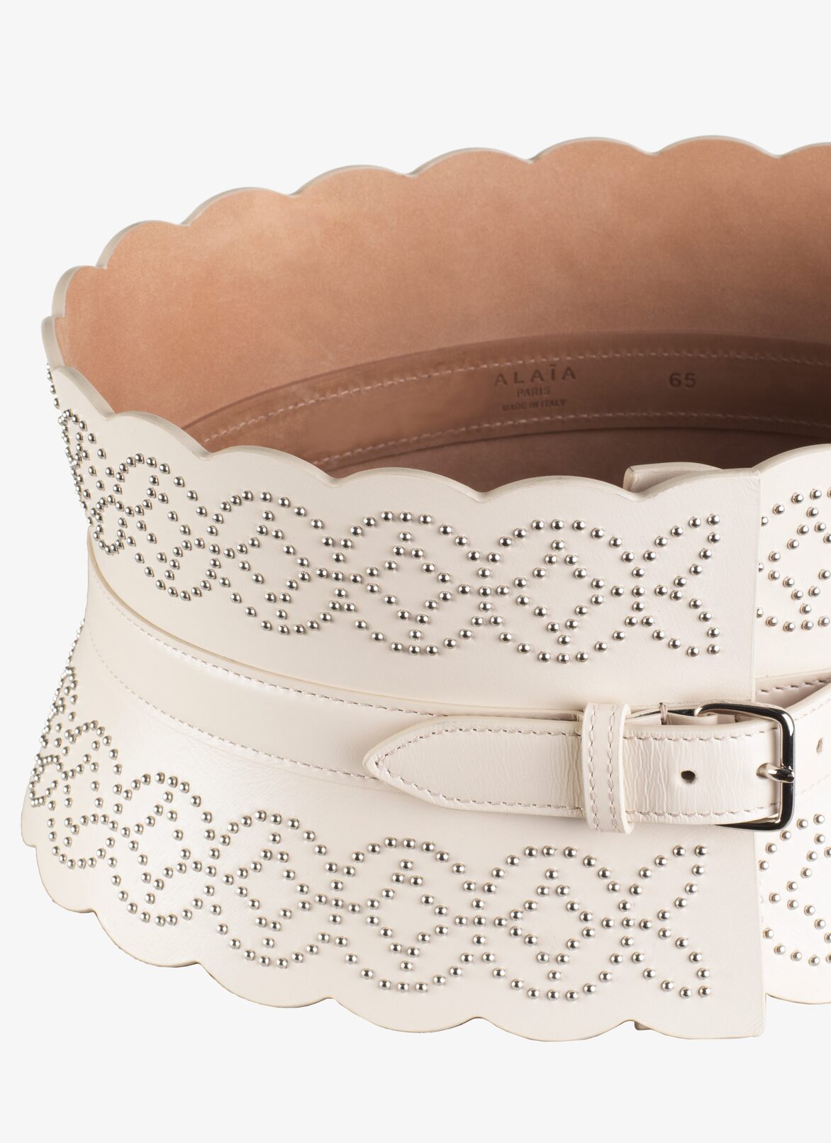 Calfskin Corset Belt ALAÏA BEIGE CALFSKIN CORSET BELT
